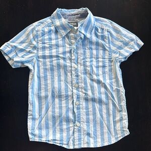 OshKosh B'gosh Blue and White Striped Button Down Shirt